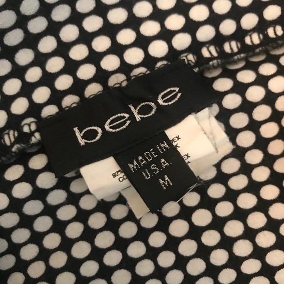 BEBE. Black & white polka dot top - Picture 3 of 4